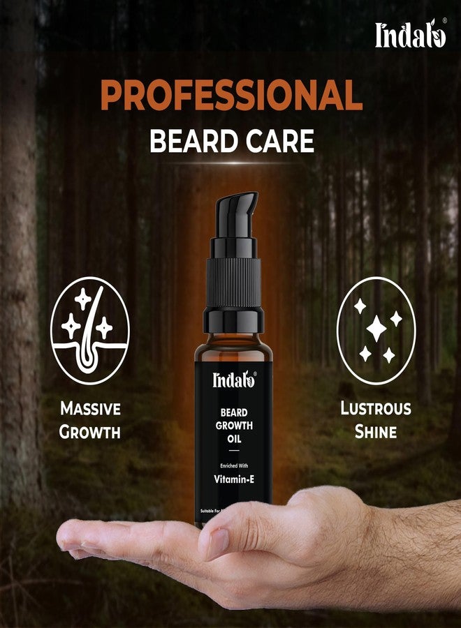Indalo Beard Growth Oil - 30 ml | Vitamin E, Jojoba & Aloe Vera Enriched | Softens, Moisturizes & Promotes Growth | No Harmful Chemicals - Image 3